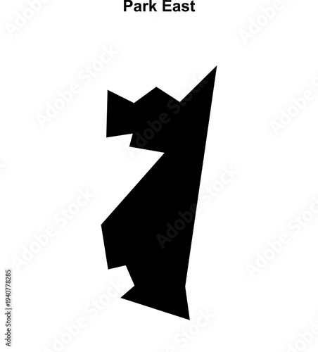 Park East (England) blank outline map