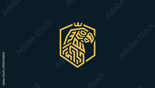Golden Eagle Logo Design Element.