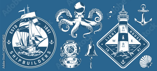 Marine-themed designs