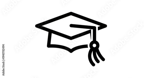 Graduation cap icon symbolizing academic achievement and education.