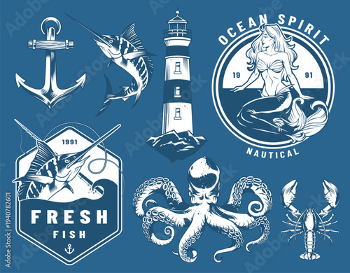 Ocean-themed nautical designs
