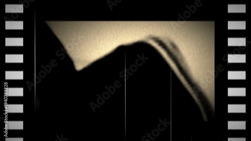 Wallpaper Mural Vintage Film Projection Frame With Bright Spotlight, Filmstrip Borders and Grainy Blank Screen for Background Torontodigital.ca