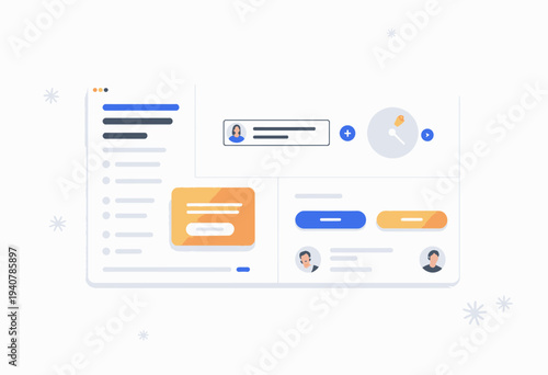 Modern User Interface Design Showcasing Interactive Dashboard with Minimalistic Layout and Functional Elements for Seamless Navigation and Enhanced User Experience