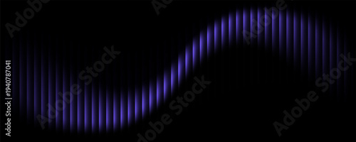 Ribbed fractal glass texture with dreamy purple and black gradient, futuristic elegant mysterious background, bold dynamic design blending bright colors with geometric symmetry, modern vector