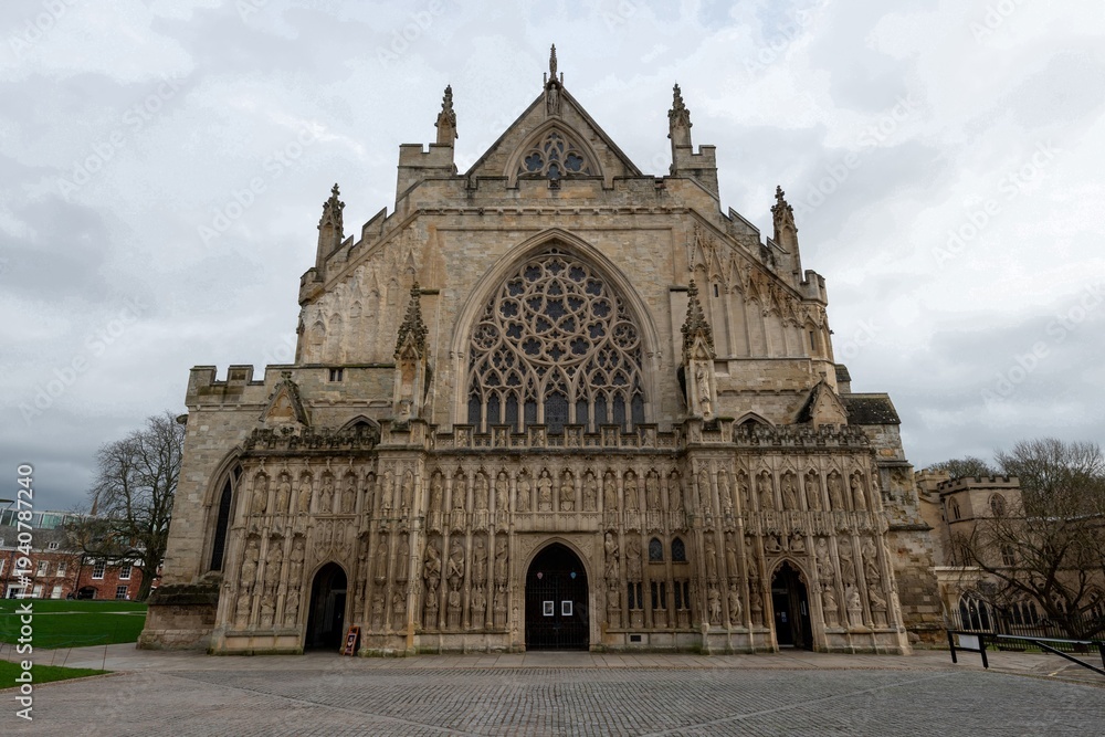 Obraz premium Photo of Exeter cathedral in Exeter city centre