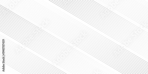 Minimalist Abstract Diagonal Parallel Black Lines on White and Soft Gray Gradient Background Creating Linear Symmetry, Movement, and Modern Geometric Stripe Pattern.
