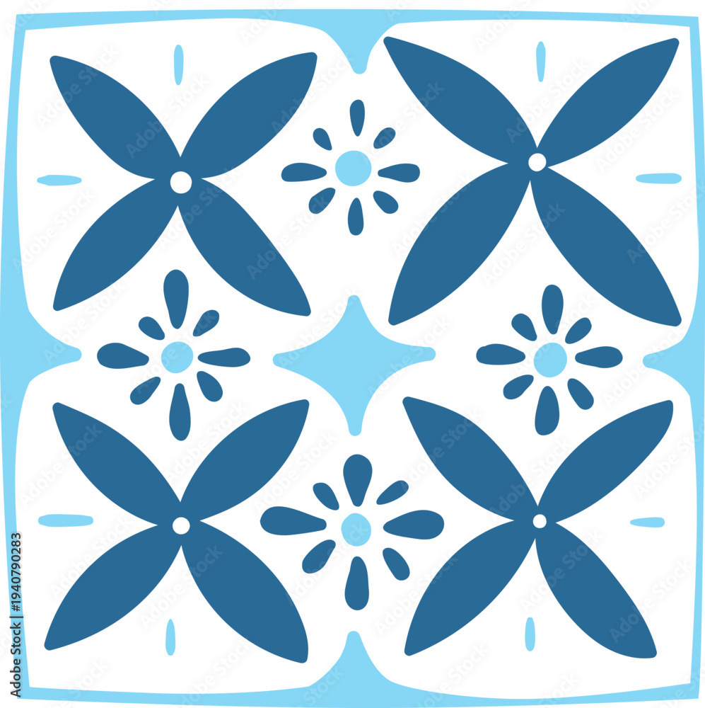 Fototapeta premium Tile Floral Pattern Ornament