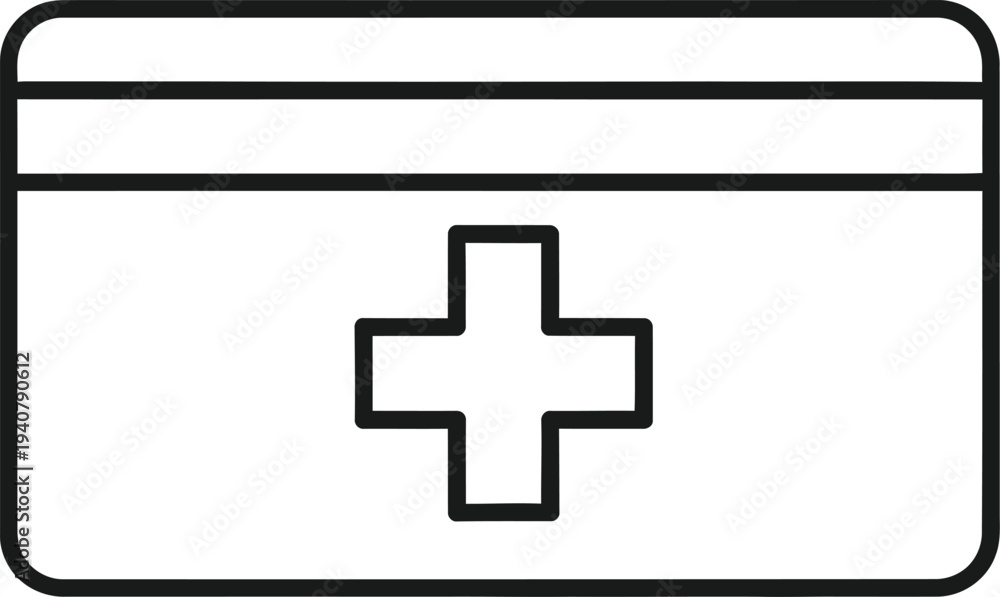 Obraz premium First aid kit symbol isolated on white background medical help