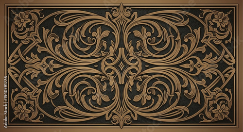 Intricate Victorian Era Decorative Metal Grille Ornament.