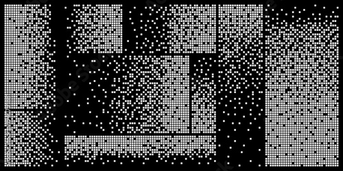 Pixel Dots Dispersing Mosaic