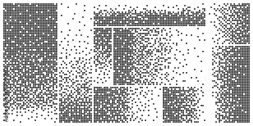 Pixel Dot Halftone Pattern Background