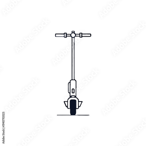 Simple line drawing of an electric scooter on a white background.