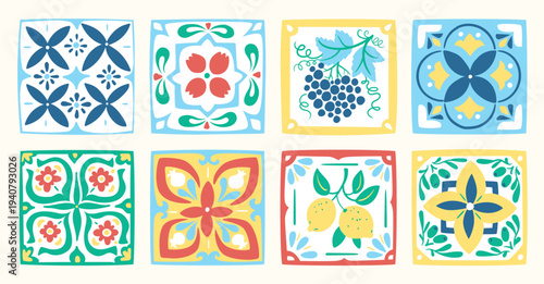 Tile Pattern Set Decorative