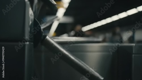 Wallpaper Mural Subway turnstile closeup with public transport. Torontodigital.ca