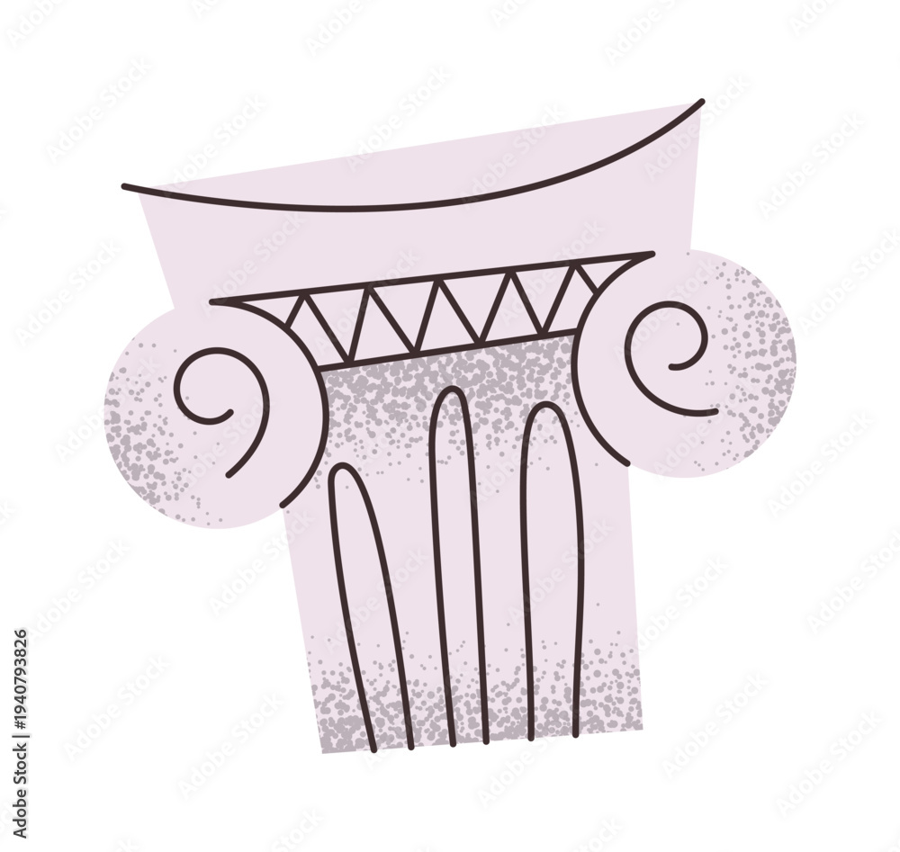 Naklejka premium Marble column Greek ancient element