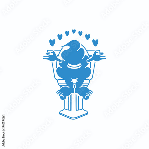 poop design illustration for t-shirt