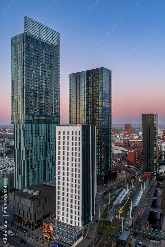 Fototapeta premium Deansgate Tram Station in Manchester