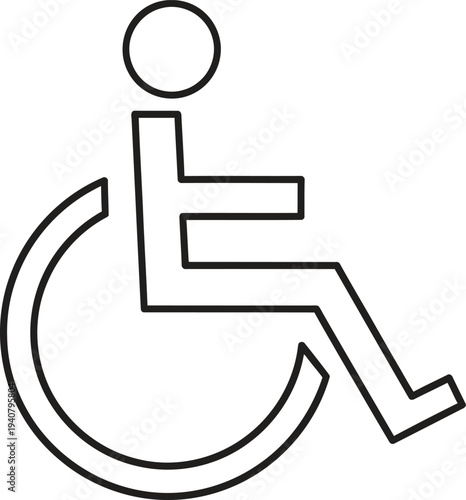 Disabled person icon representing wheelchair accessibility and patient care