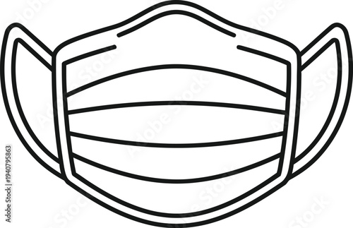 Medical face mask for protection against viruses and pollution isolated