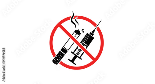 No Smoking Sign with Cigarettes Prohibited.