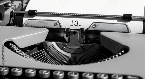 A close-up view of a vintage typewriter