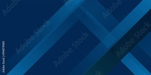 Abstract Blue Geometric Background with Overlapping Diagonal Layers and Professional Corporate Style. vector illustration