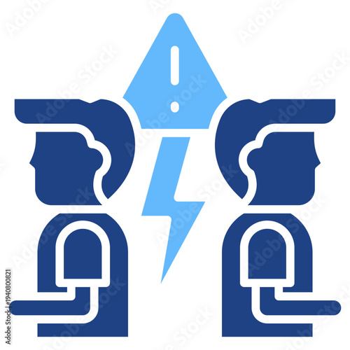 Conflict Resolution glyph color icon