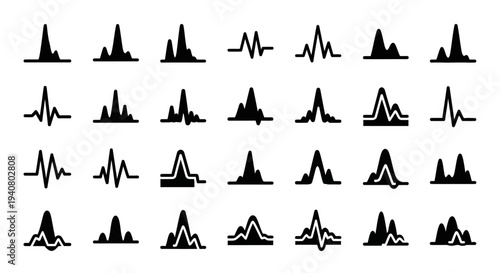 Collection of diverse waveform and signal graphs displayed together