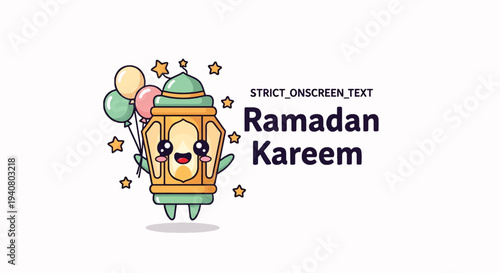 Eid Celebration with Gathering and Lanterns in Islamic Setting