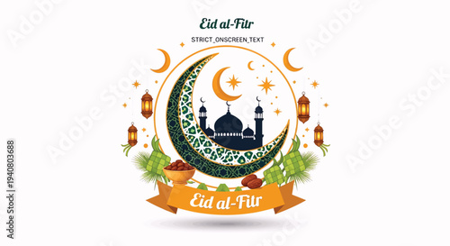 Eid Celebration Family Gathering in Festive Islamic Home