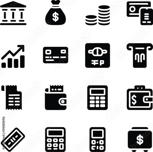 Government Law Justice Banking Icons