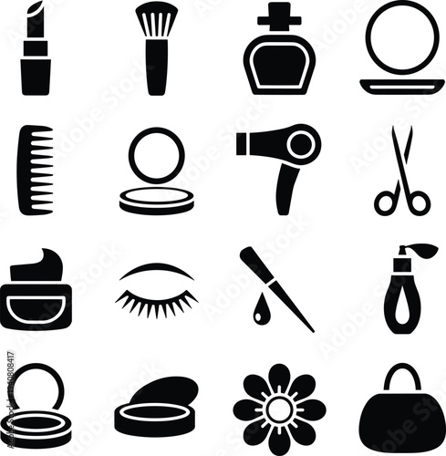 Professional Makeup Beauty Cosmetics Icons