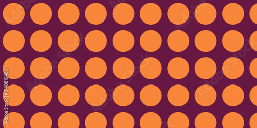 Seamless vector graphic pattern of orange circles
