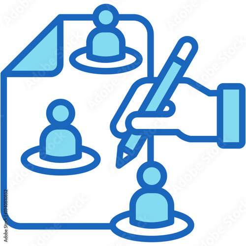 Workforce Planning blue icon