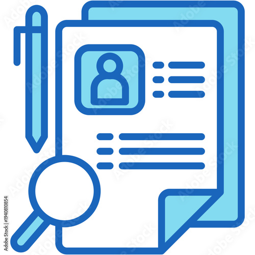 Employee Records blue icon