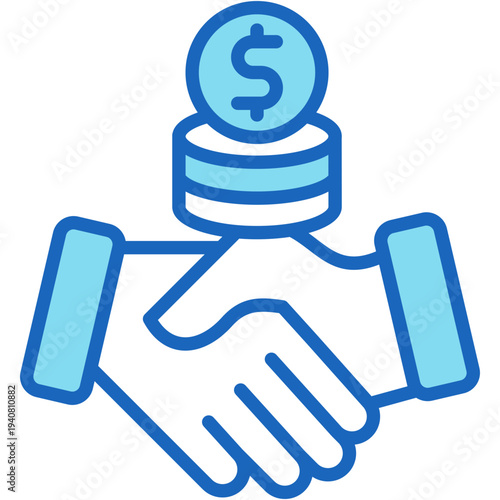 Compensation blue icon