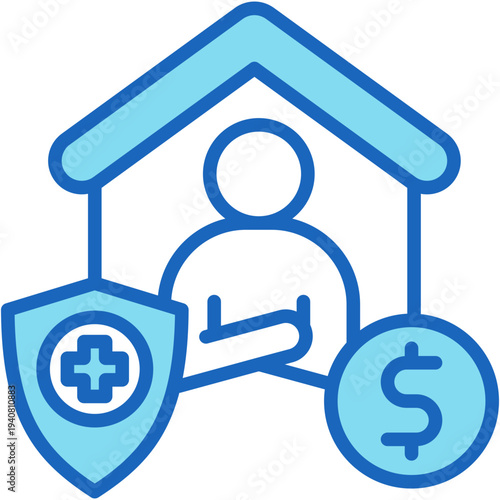 Employee Benefits blue icon