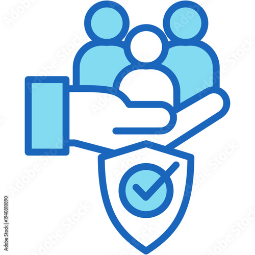 Workplace Safety blue icon