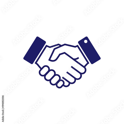 Professional vector illustration of two hands shaking, symbolizing partnership, agreement, and trust in business and collaboration