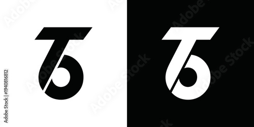 simple TB initials logo vector
