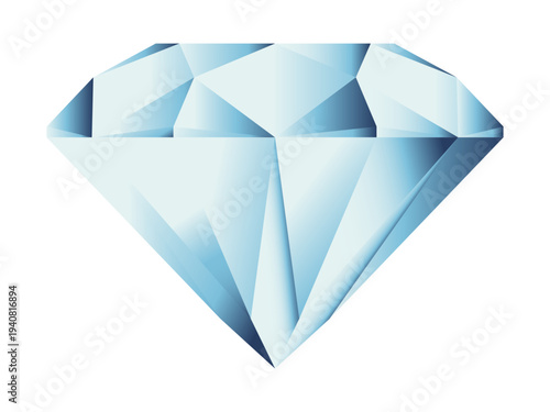 Elegant gemstone, gradient diamond.