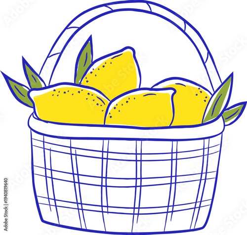 Lemon Basket Harvest Sketch