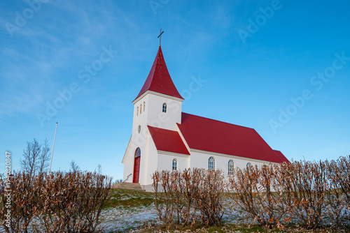 The church of island of Hrisey in Iceland