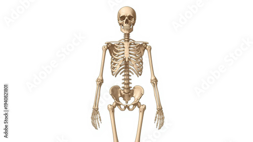 Detailed human skeleton model for medical education and anatomy studies