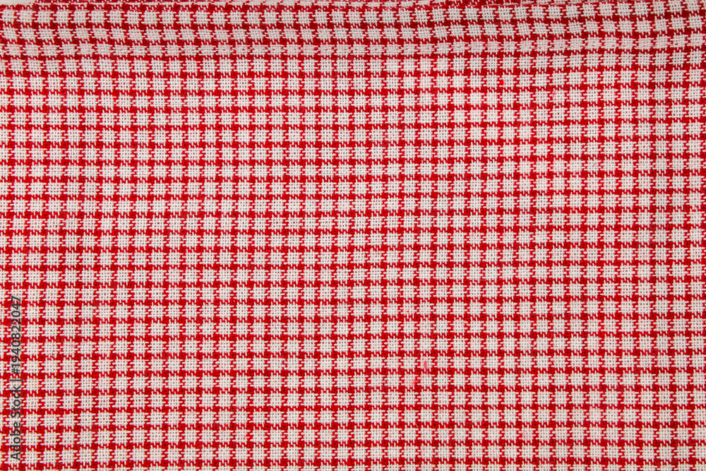 Fototapeta premium Checkered fabric in red and white patterns created for various uses and projects