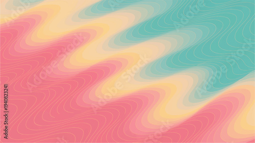 Soft pastel wave patterns blend seamlessly in a vibrant abstract background, offering a smooth and fluid visual aesthetic for modern designs
