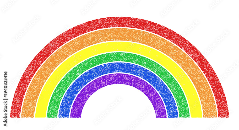 Obraz premium Colorful rainbow arc with red orange yellow green blue and purple