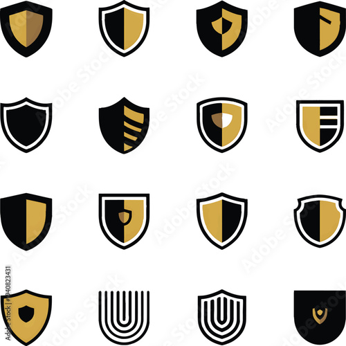 Shield & Badge Logo Pack – 16 Modern Emblem Brand Marks
