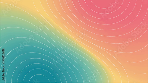 Soft Pastel Gradient Abstract Background with Fluid Contour Lines - Modern Digital Art Design Element for Web and Print