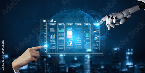 Fotografie An AI powered weekly business performance report and analytics dashboard